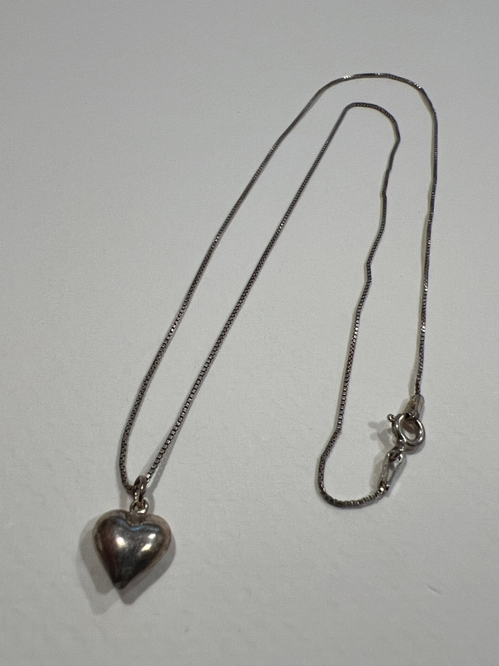 Sterling Silver Tiny Heart Pendant Necklace - Classic Women's Jewelry